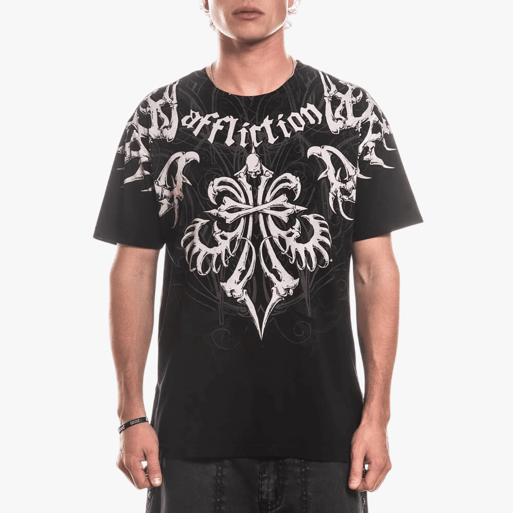 Affliction Mens Skeleton Tee Black | Affliction