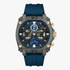 Police Mens Norwood Gun Metal Case Watch Blue Silicon Strap | Police
