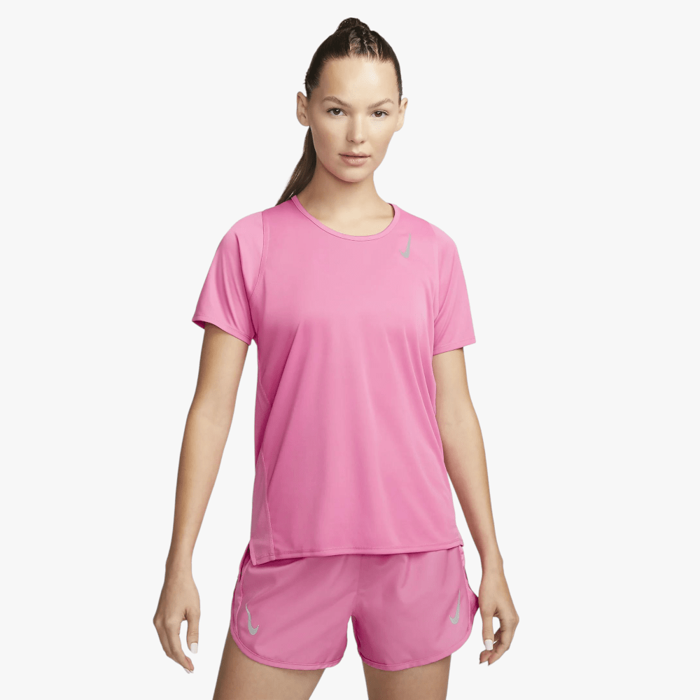 Nike Womens Dri-Fit Race Running Short Sleeve Top Pink | Nike