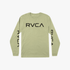 Rvca Mens Big Logo Long Sleeve Tee Ranger Green | Rvca