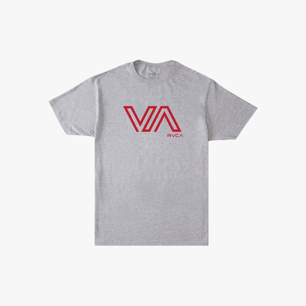 Rvca Boys Stencil Va Short Sleeve Tee Athletic Heather | Rvca