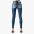 Miss Me Womens Aztec Pearl Downward Wings Mid Rise Skinny Jean Med Wash | Miss Me
