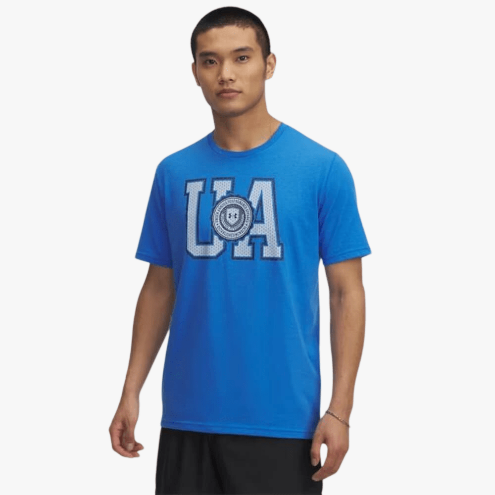 Under Armour Mens College Crest Short Sleeve Tee Blue 402 | Under Armour