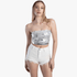 Sissy Boy Womens Metallic Silver Bandeu | Sissy Boy