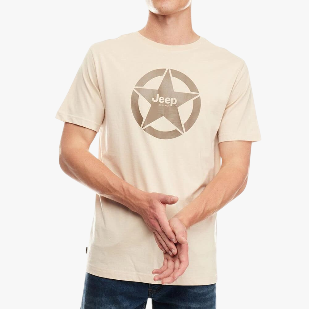 Jeep Mens Star Icon Short Sleeve Tee Clay