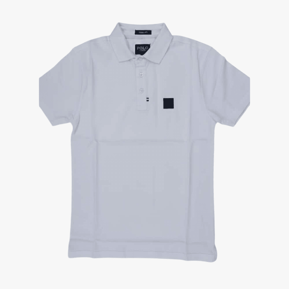 Polo Mens Active Badge Short Sleeve Golfer White | Polo