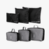 Pierre Cardin 6Pc Travel Pouch Set Black Grey | Pierre Cardin