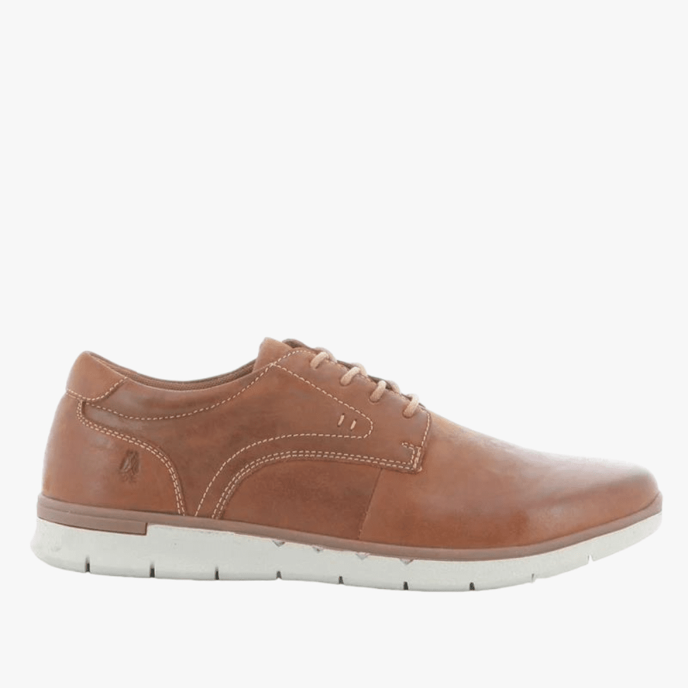 Hush Puppies Mens Matty Tan Waxy Nubuck Leather Shoe &gt;235-60 | Hush Puppies