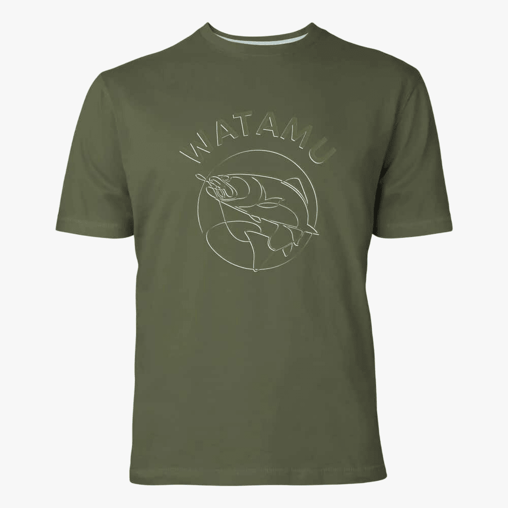 Watamu Mens Hooked Short Sleeve Tee Olive | Watamu