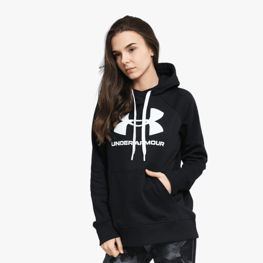 Under Armour Womens Fleece Logo Hoodie 001 Black | Under Armour