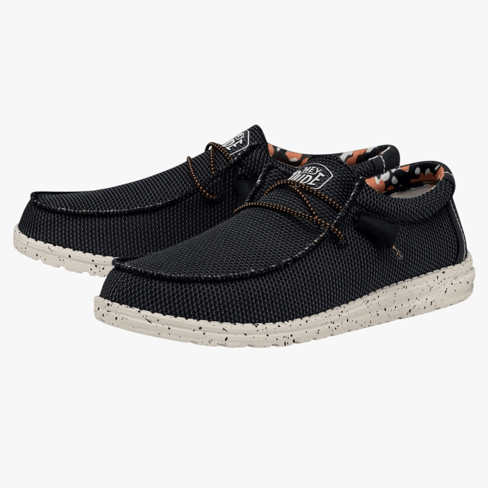 Hey Dude Mens Wally Sox Stitch Black Multi | Hey Dude