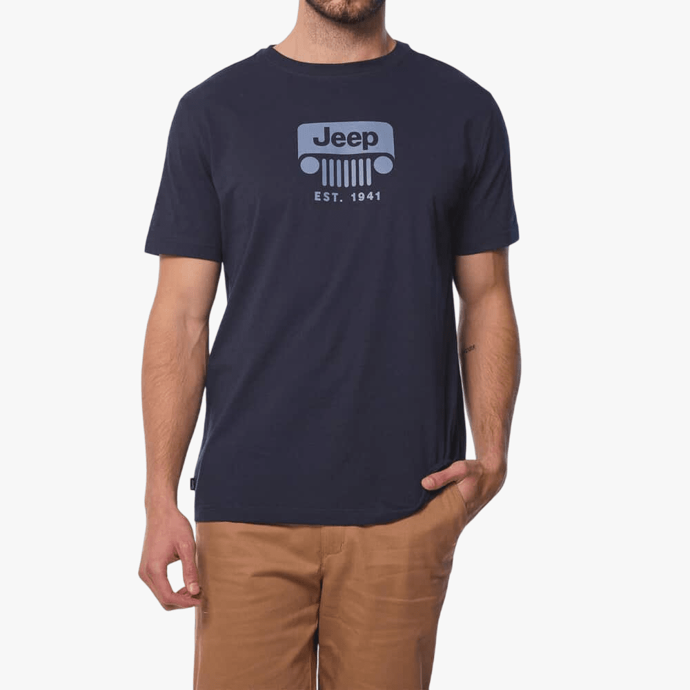Jeep Mens Grille Icon Short Sleeve Tee Navy | Jeep