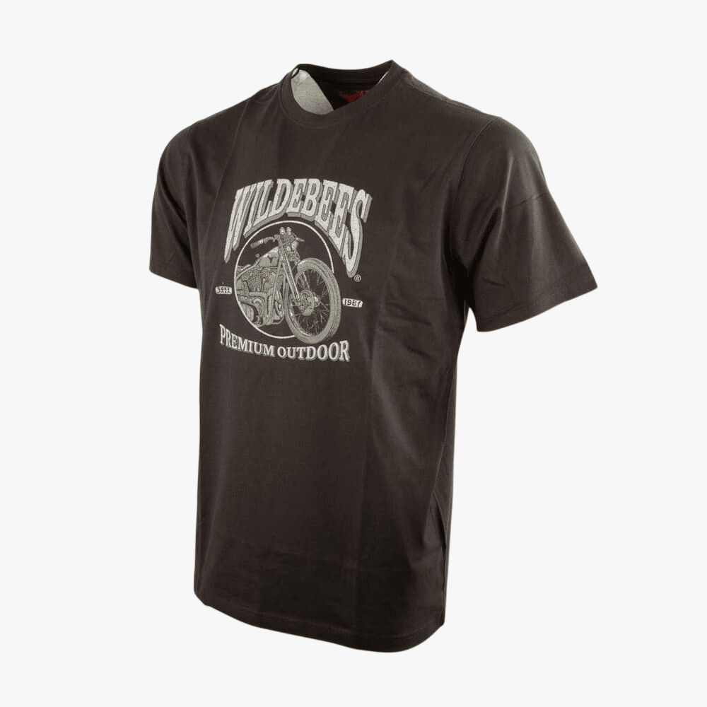 Wildebees Mens Retro Biker Tee Fatigue | Wildebees