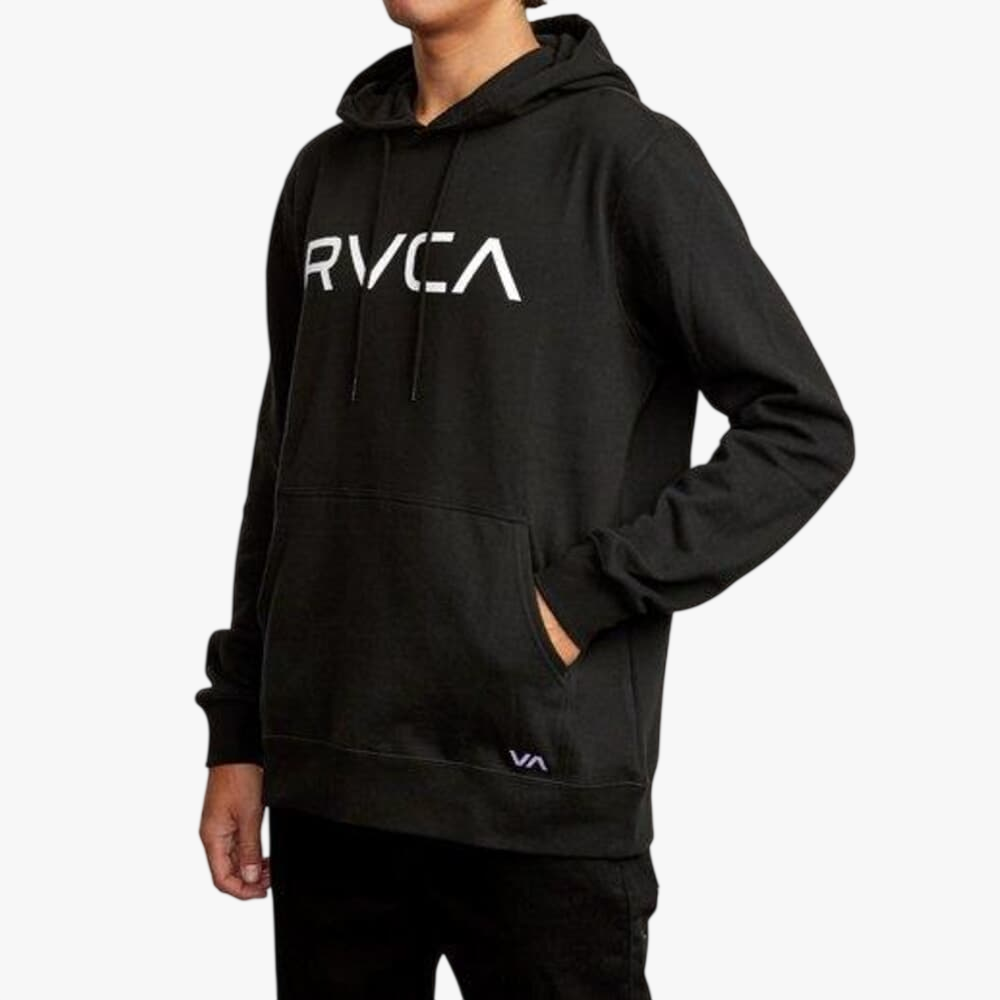 Rvca Mens Big Rvca Pullover Hoody Black