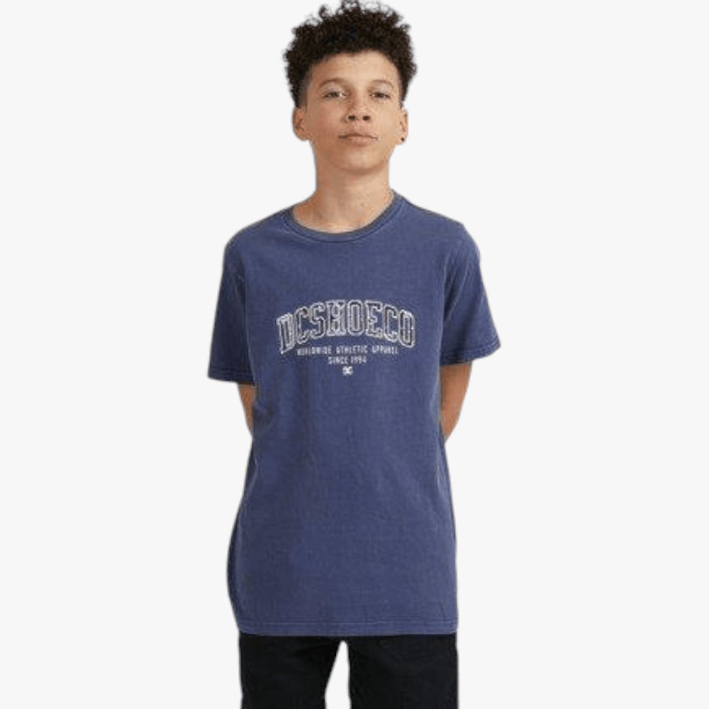 Dc Boys Build Up Short Sleeve Tee Blue | Dc