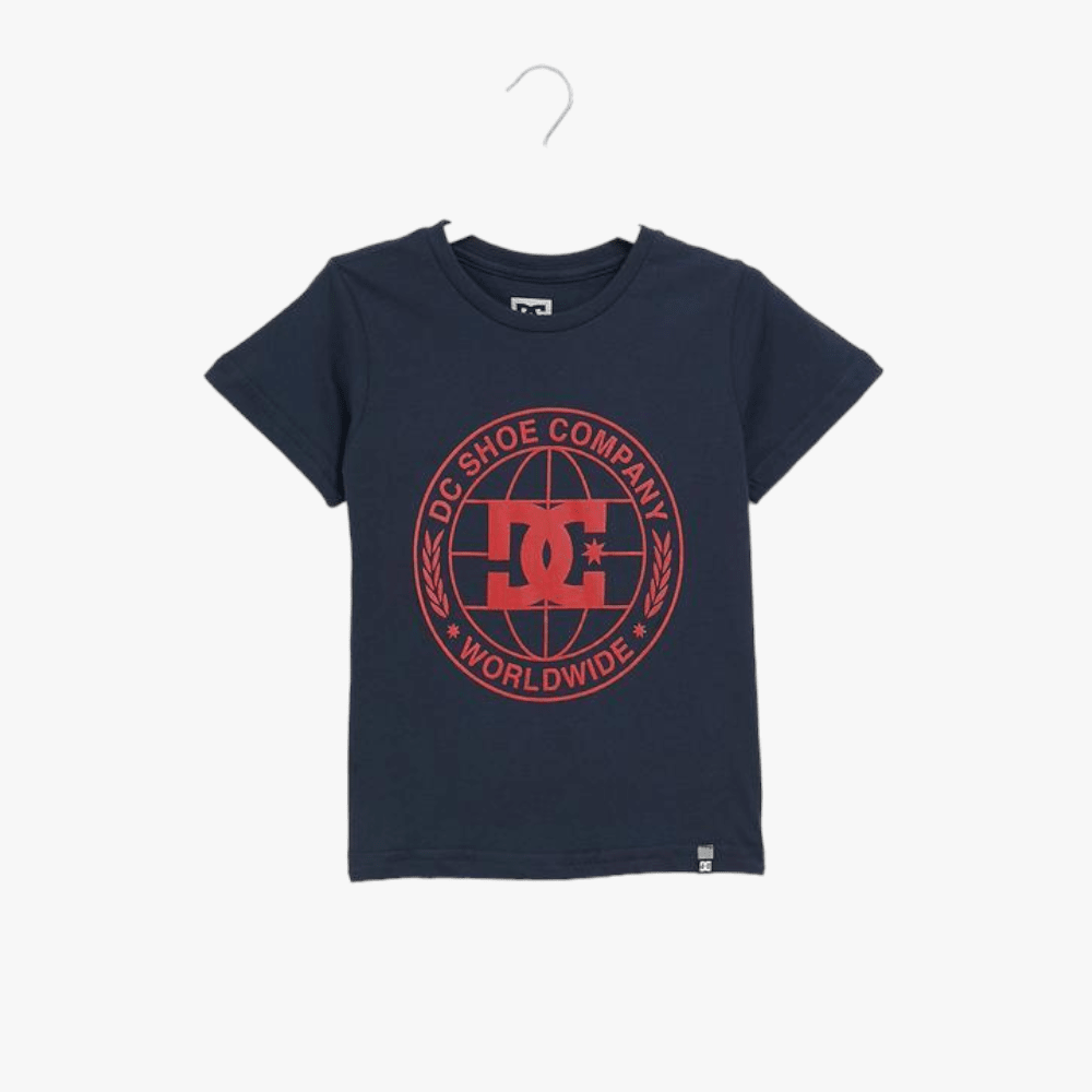 Dc Boys Pressed Short Sleeve Tee Navy Blazer Dc