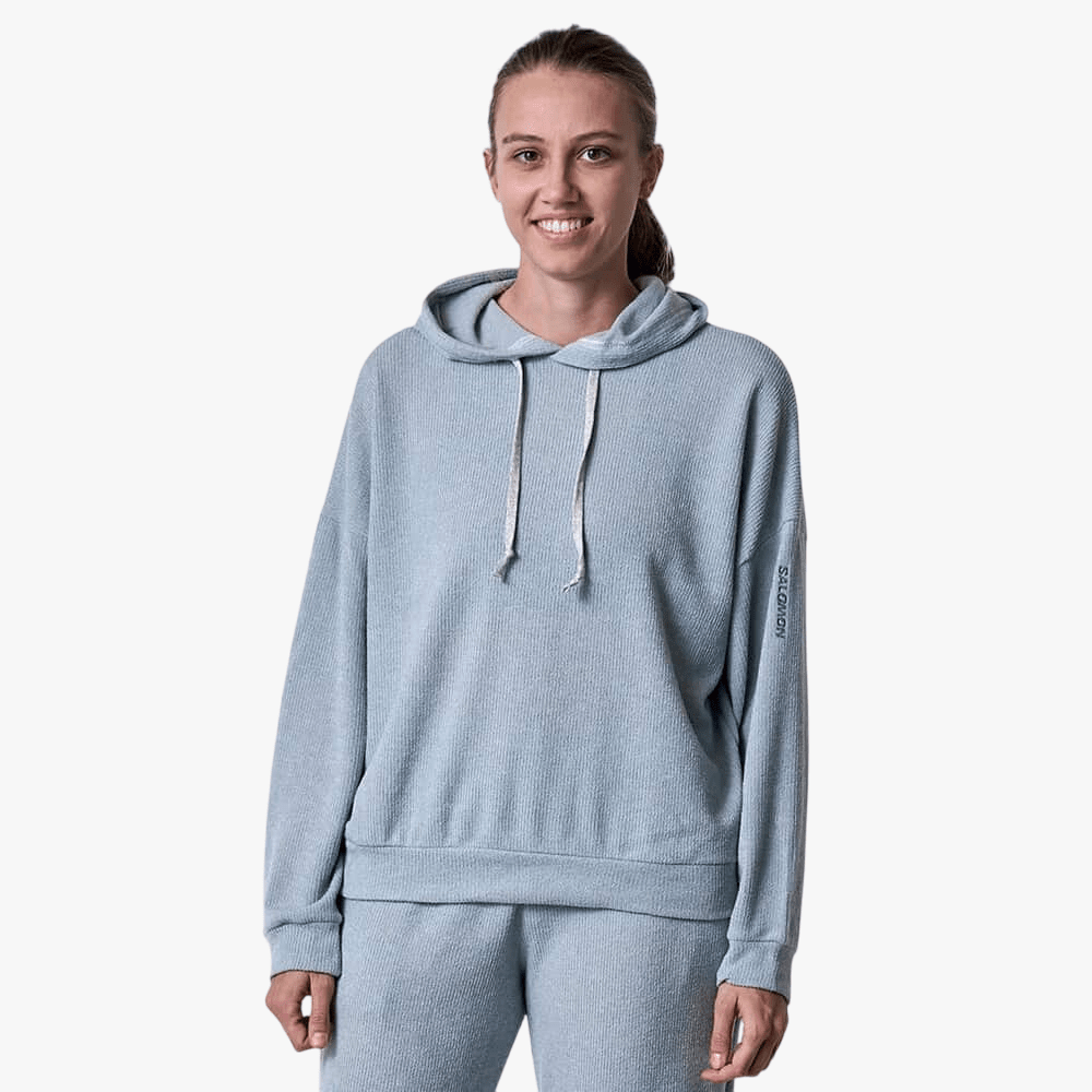 Salomon Womens Cosy Pullover Hood Granite Grey | Salomon