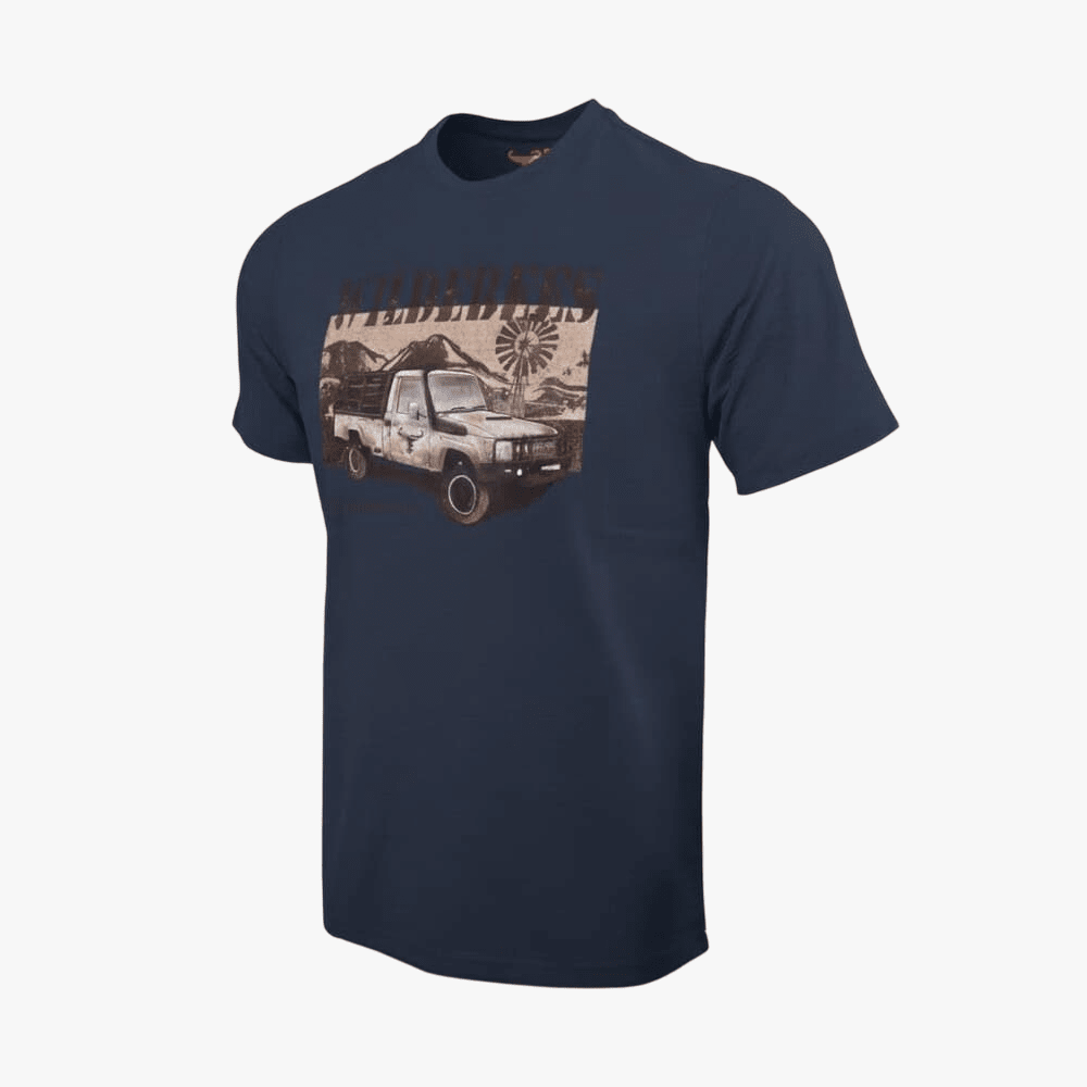 Wildebees Mens Plaas Cruiser Short Sleeve Tee Navy | Wildebees