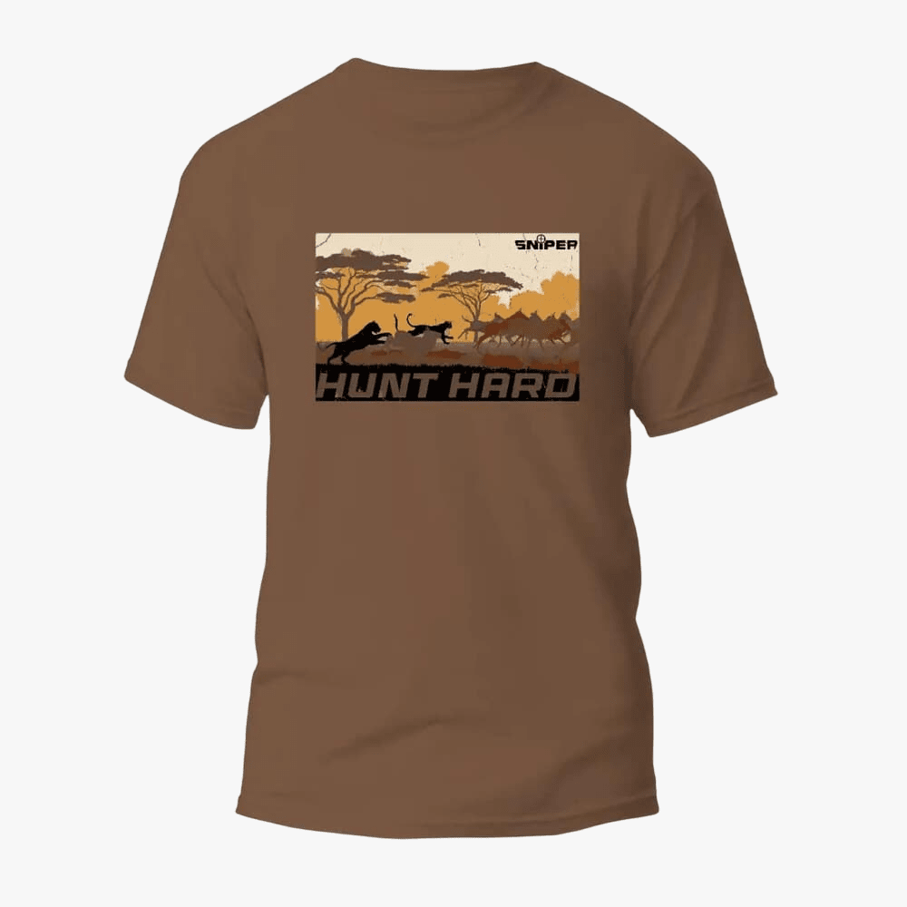 Sniper Mens Hunt Hard Short Sleeve Tee Cayote | Sniper