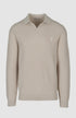 Pringle Mens Brian Collar Textured Knit Jersey Stone | Pringle