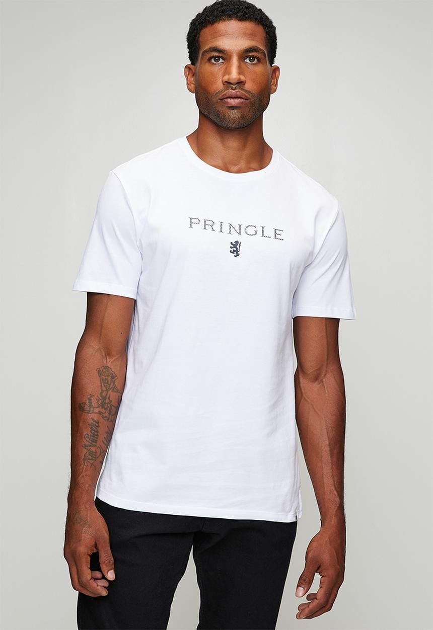 Pringle Mens Carl Printed Tee White | Pringle