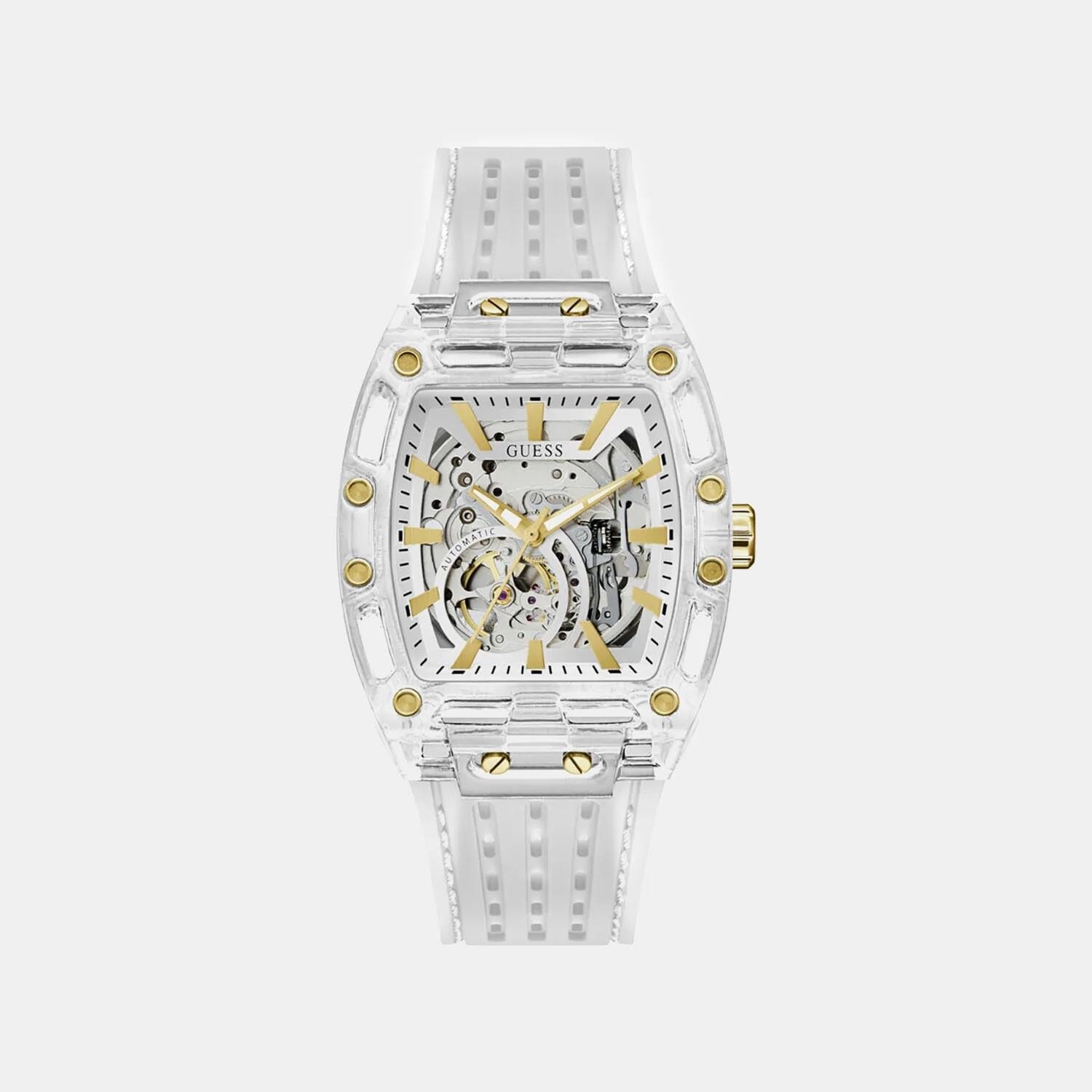 Guess Mens Phoenix White Automatic Watch | Guess