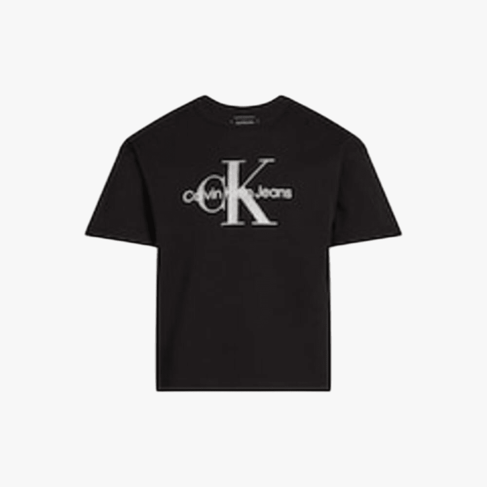 Calvin Klein Mens Seasonal Mono Logo Short Sleeve Tee Black | Calvin Klein