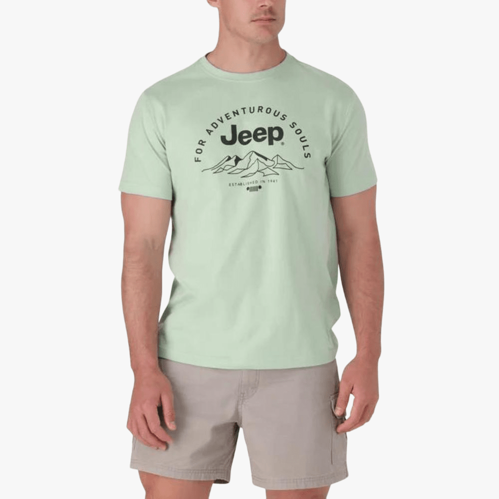Jeep Mens Fashion Graphic Short Sleeve Tee Green | Jeep