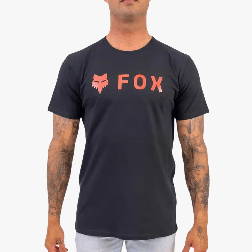 Fox Mens Wordmark Short Sleeve Tee Black | Fox