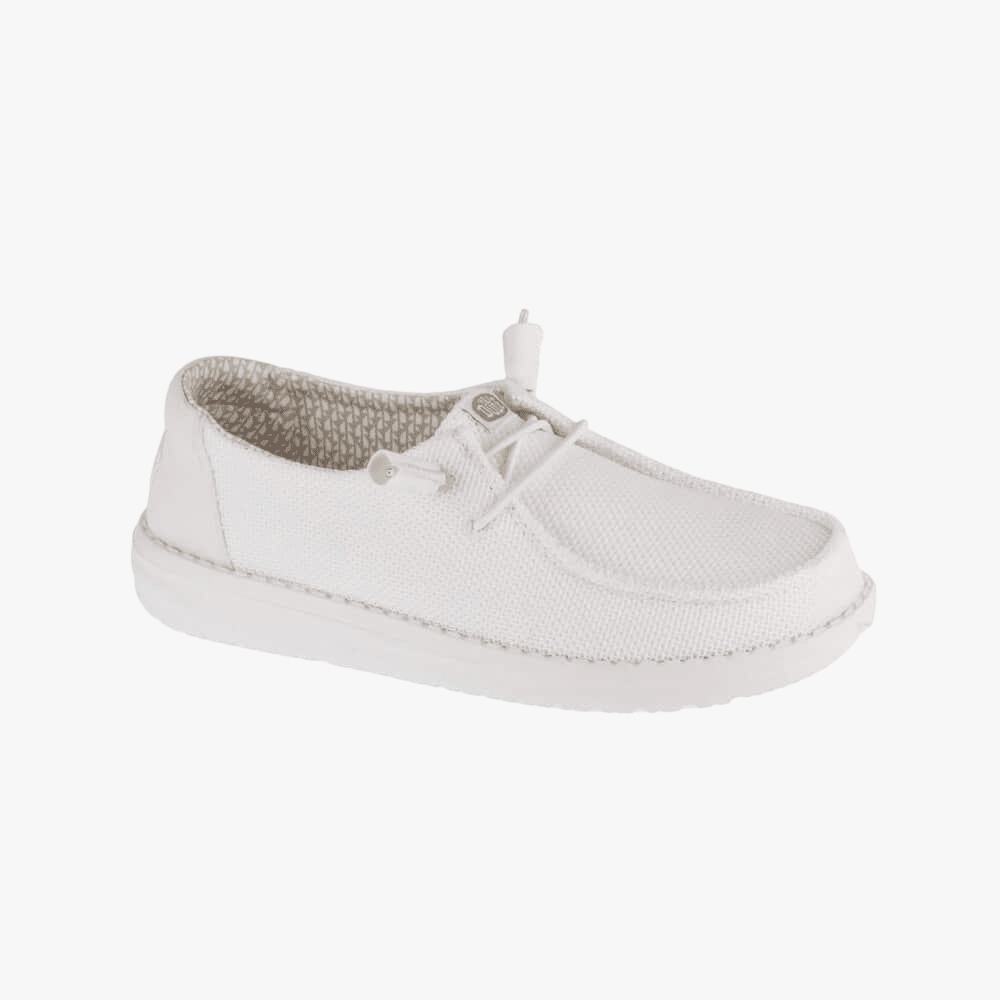 Hey Dude Womens Wendy Stretch Mesh White Hey Dude