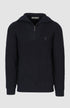 Pringle Mens Kyle 1/4 Zip Ribbed Knit Sweater Navy | Pringle