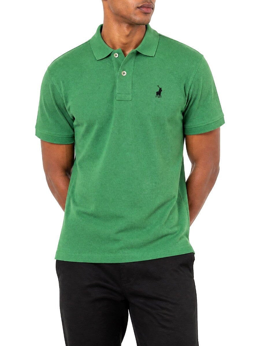 Polo Mens Stretch Pique Short Sleeve Golfer Dark Green | Polo