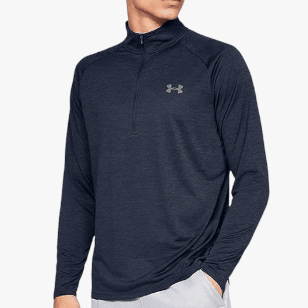 Under Armour Mens Tech 1/2 Zip Sweater Navy Mel | Under Armour