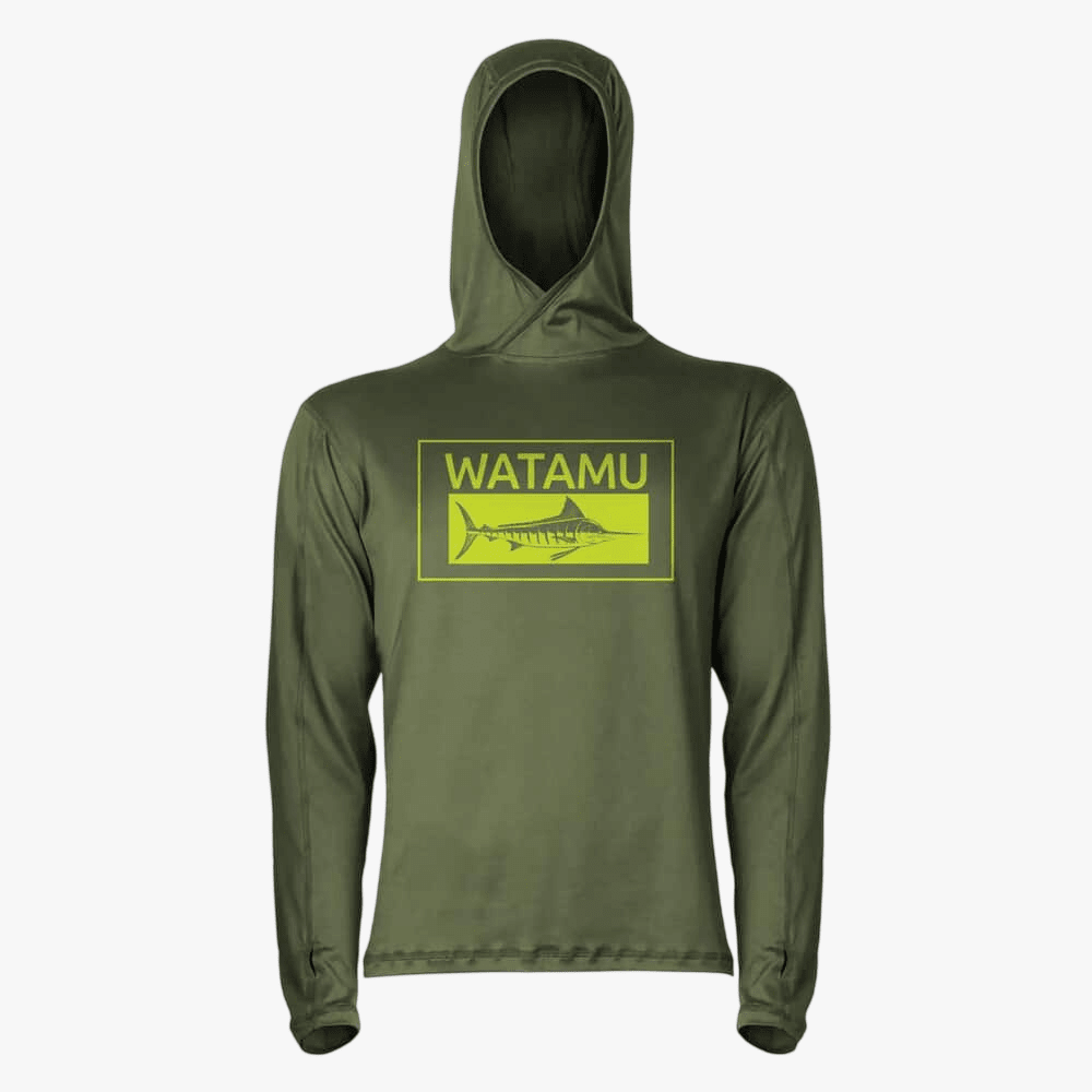 Watamu Mens Performance Hoody Top Olive | Watamu
