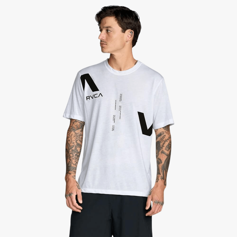 Rvca Mens Va Divided Short Sleeve Tee White | Rvca
