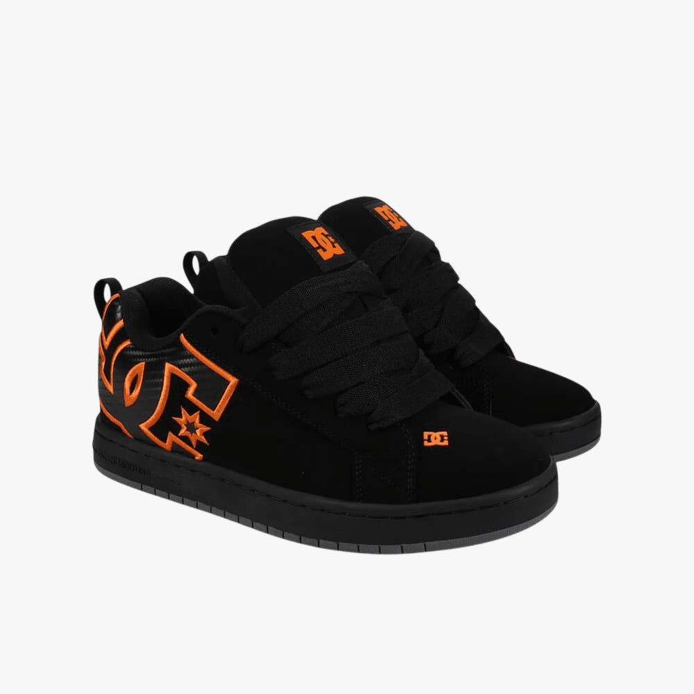 Dc Mens Court Graffik Sneaker Black Orange | DC
