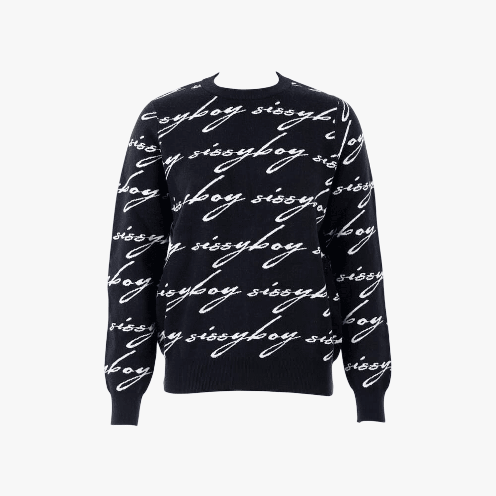 Sissy Boy See Me Knit Sweater Black Off White | Sissy Boy