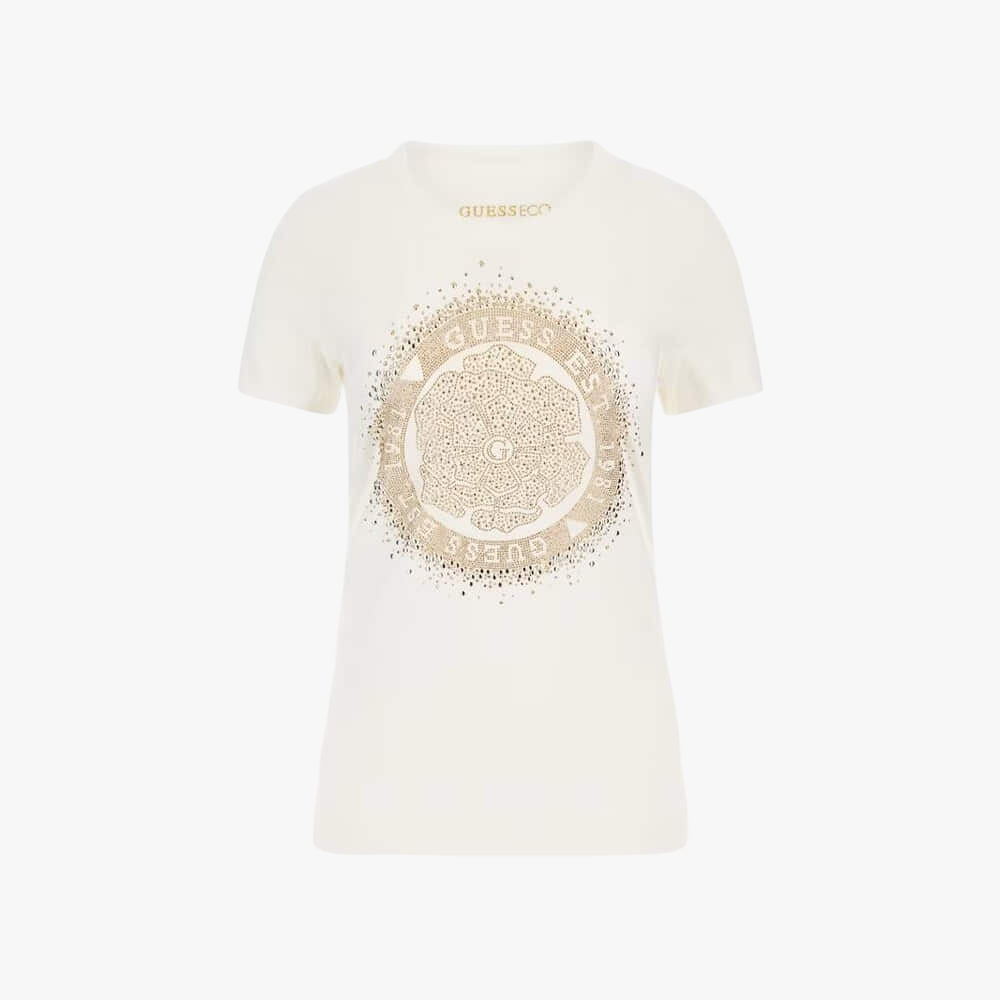 Guess Womens Camelia Long Sleeve Tee White Guess