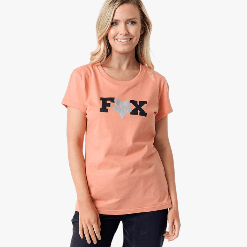 Fox Womens Bracer Short Sleeve Tee Salmon | Fox