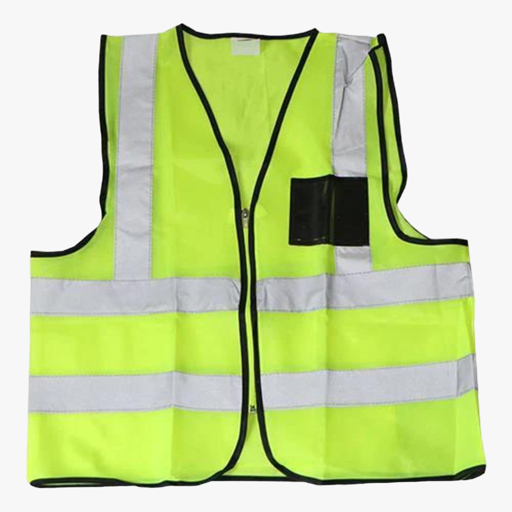 Pinnacle Reflective Vest With Zip &amp; Id Lime Yellow