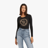 Guess Womens 4G Long Sleeve Tee Black | Guess