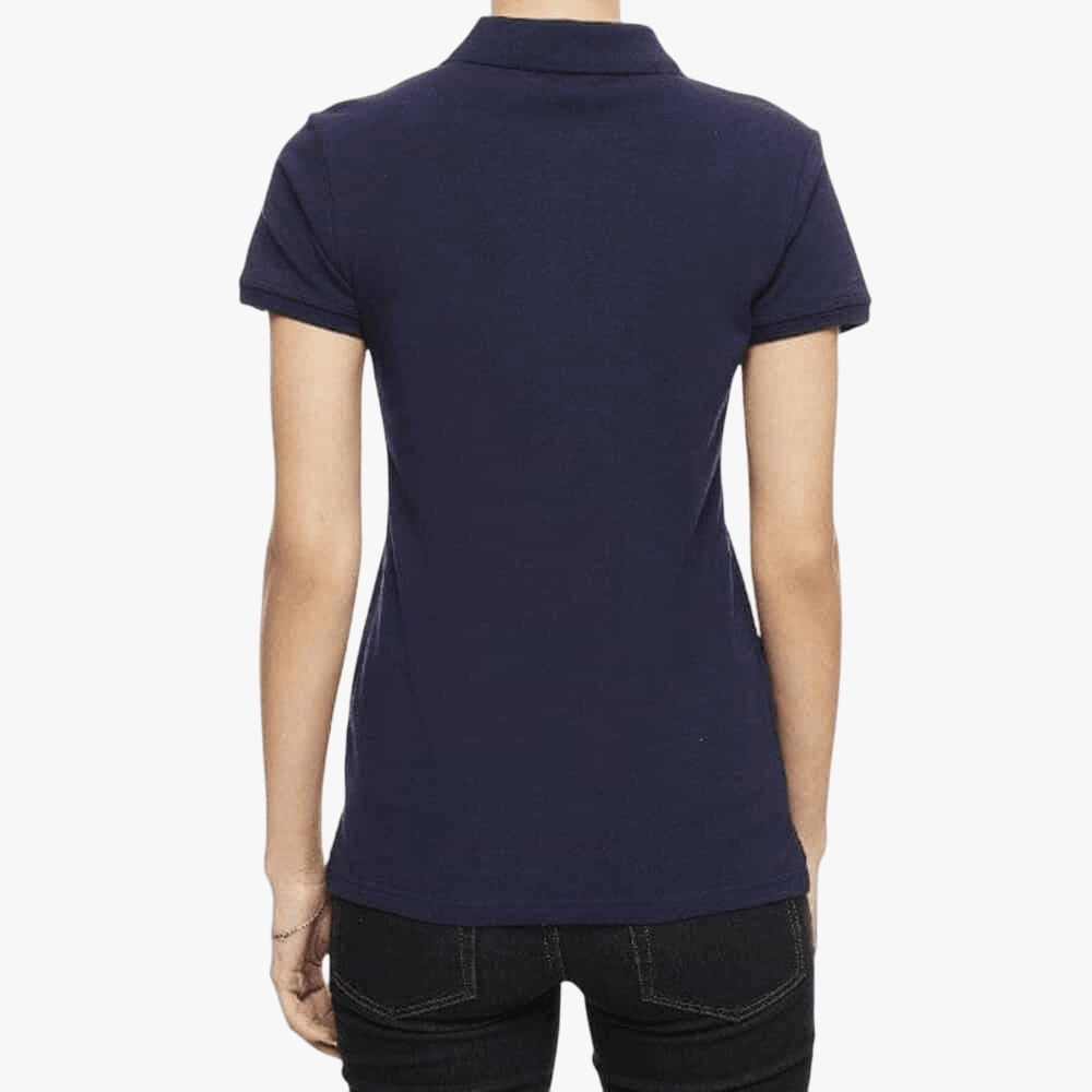 Polo Womens Margot Small Pony Stretch Short Sleeve Golfer Navy | Polo
