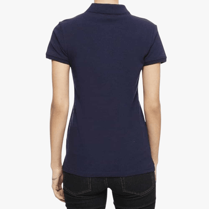 Polo Womens Margot Small Pony Stretch Short Sleeve Golfer Navy | Polo