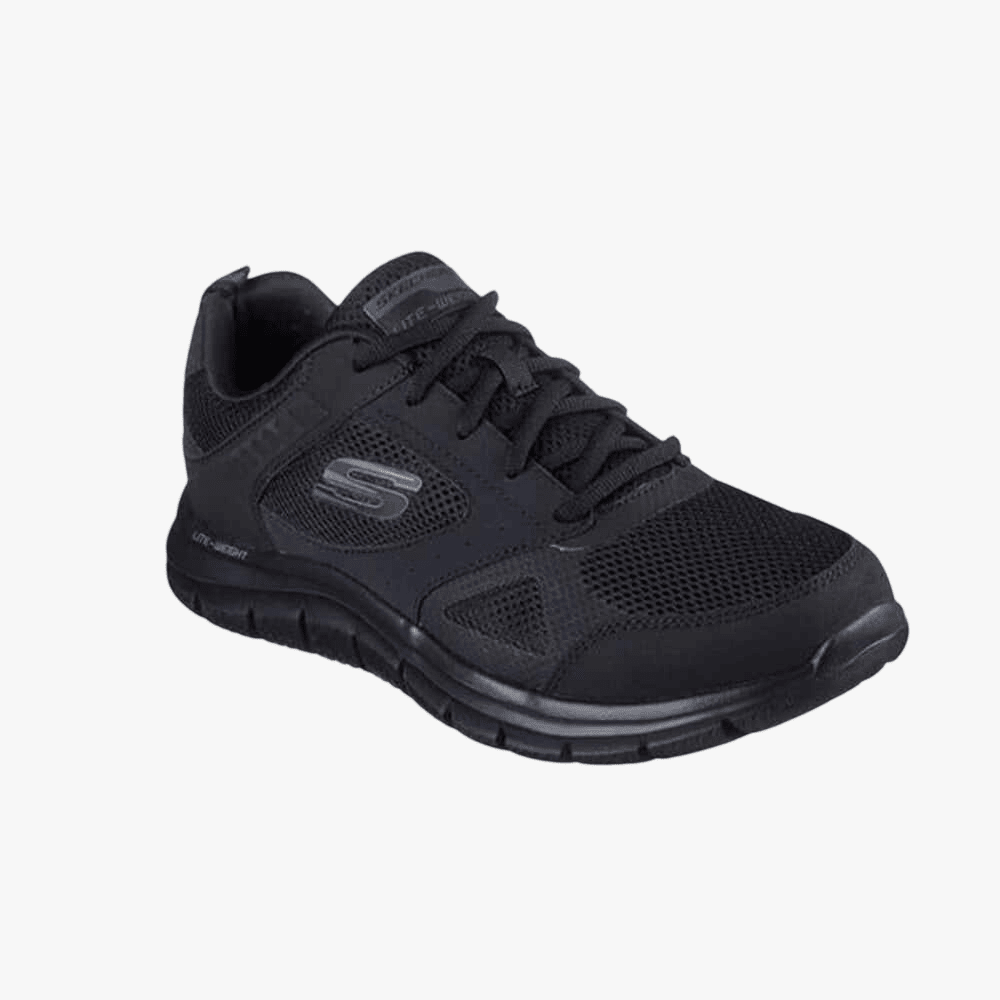 Skechers Mens Sport Track Sneaker Black | Skechers