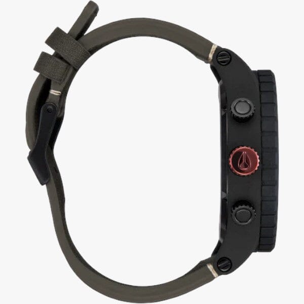 Nixon 51-30 Chrono Leather Black Pumice Charcoal | Nixon
