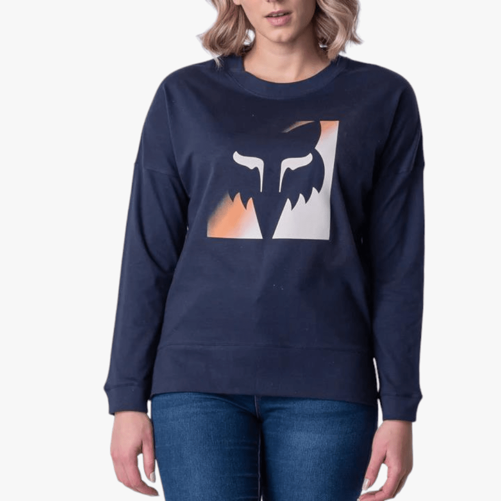 Fox Womens Detonate Long Sleeve Tee Deep Cobalt | Fox