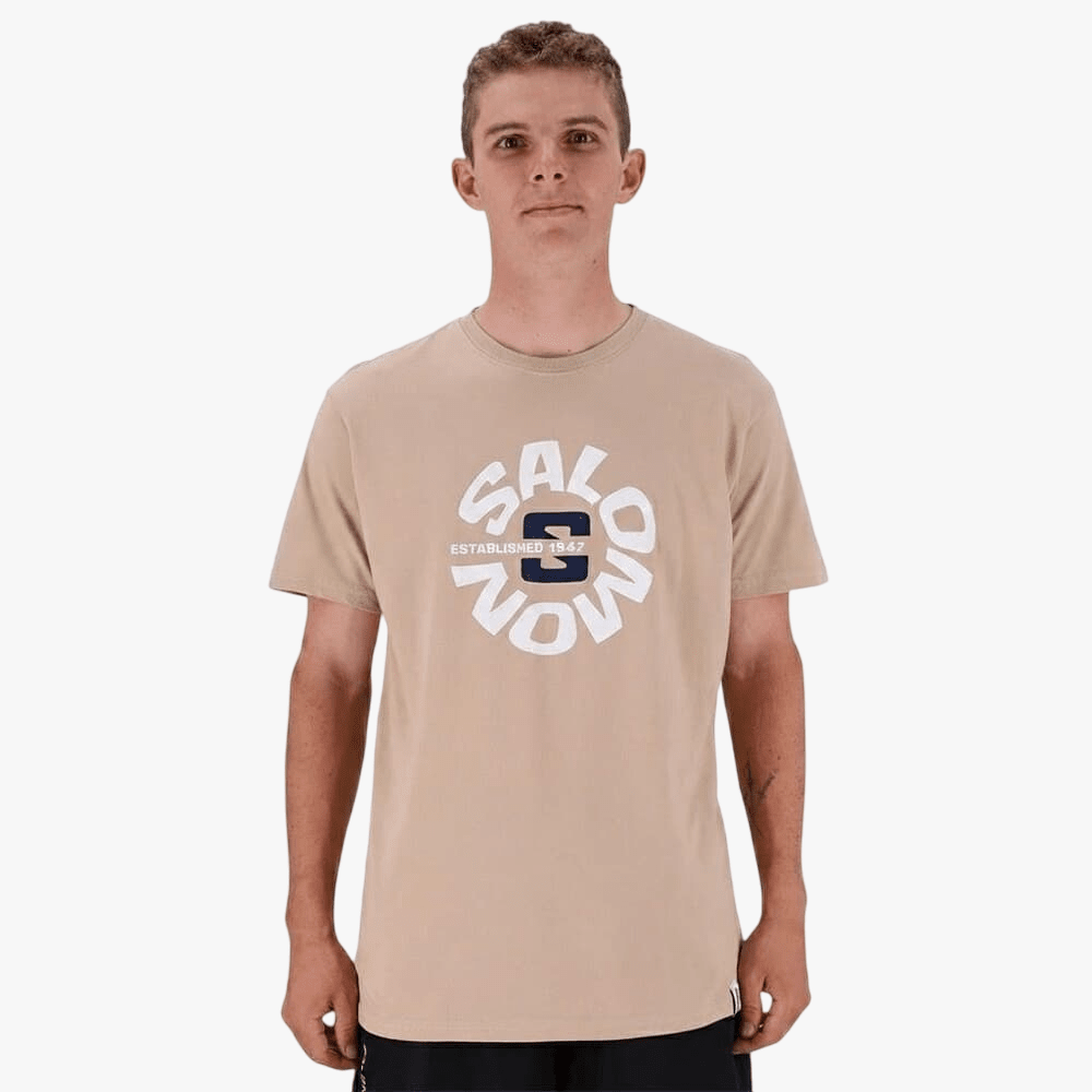 Salomon Mens Keiko Short Sleeve Tee Khaki | Salomon