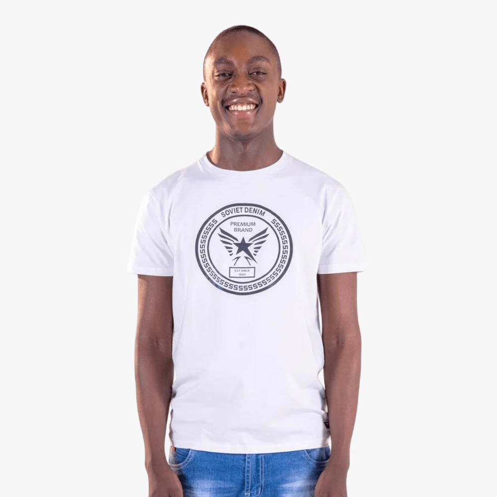 Soviet Mens Electric Short Sleeve Tee White | Soviet