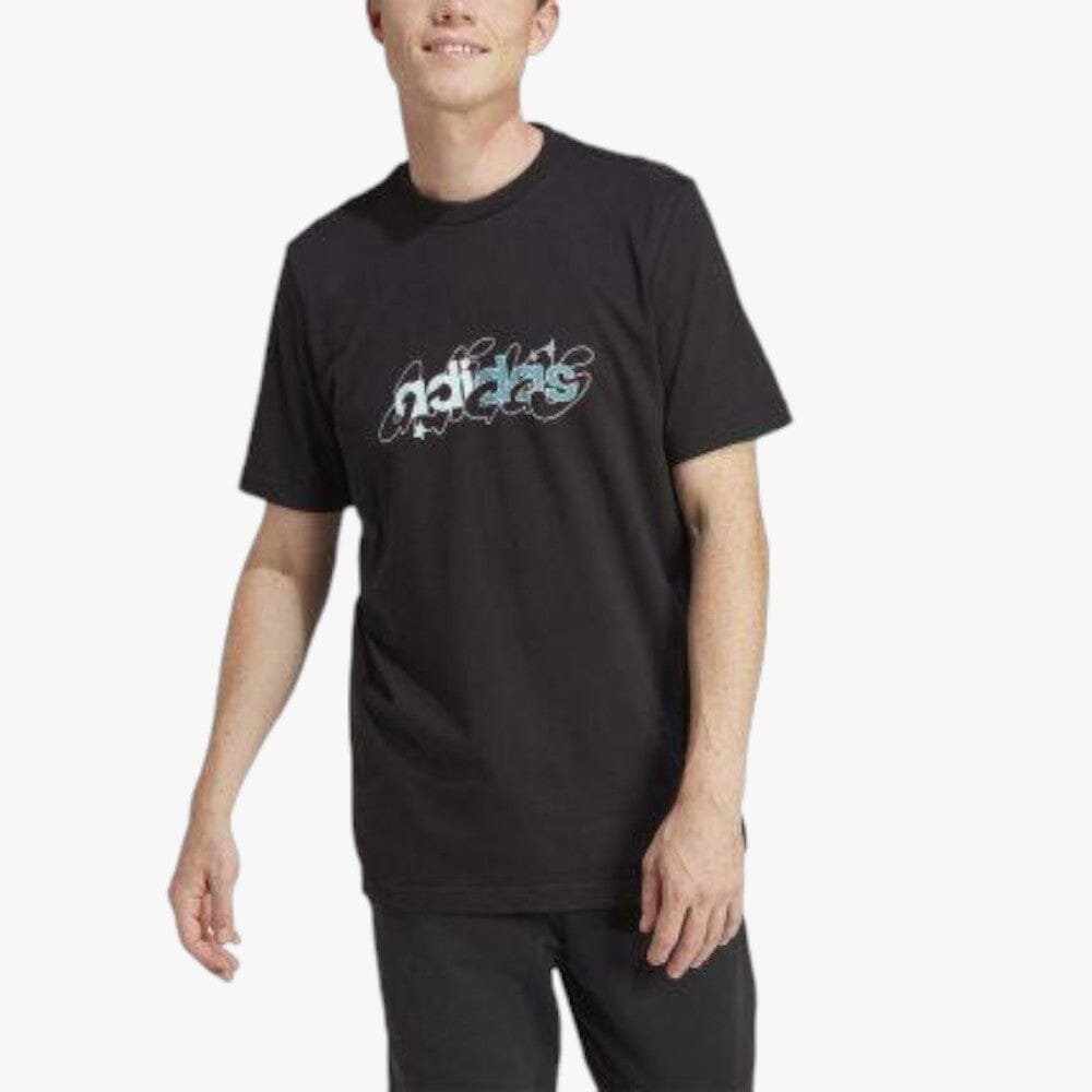 adidas Mens Illust Short Sleeve Tee Black | adidas