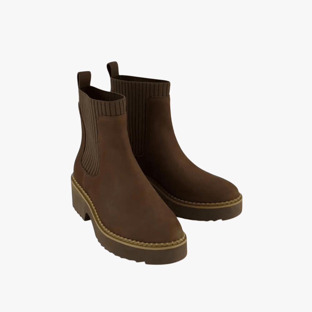 Toms Womens Millie Nub Leatherboot Oak Brown | Toms